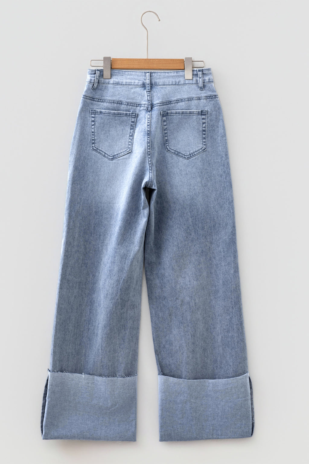 Beau Blue Turn-up Cuffs Womens Loose Jeans SALE