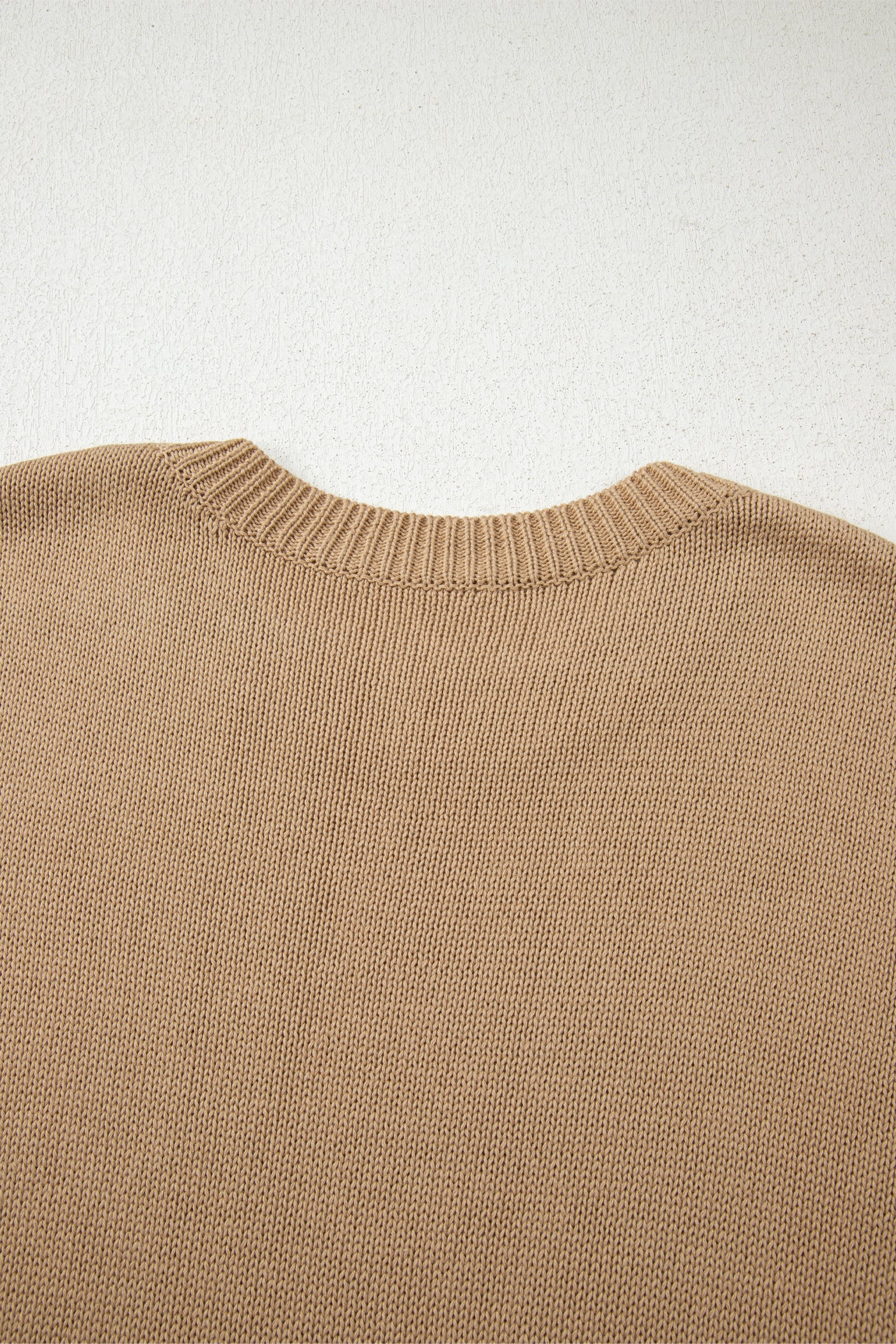 Pale Khaki Exposed Seam Drop Shoulder Oversize Sweater Mini Dress SALE