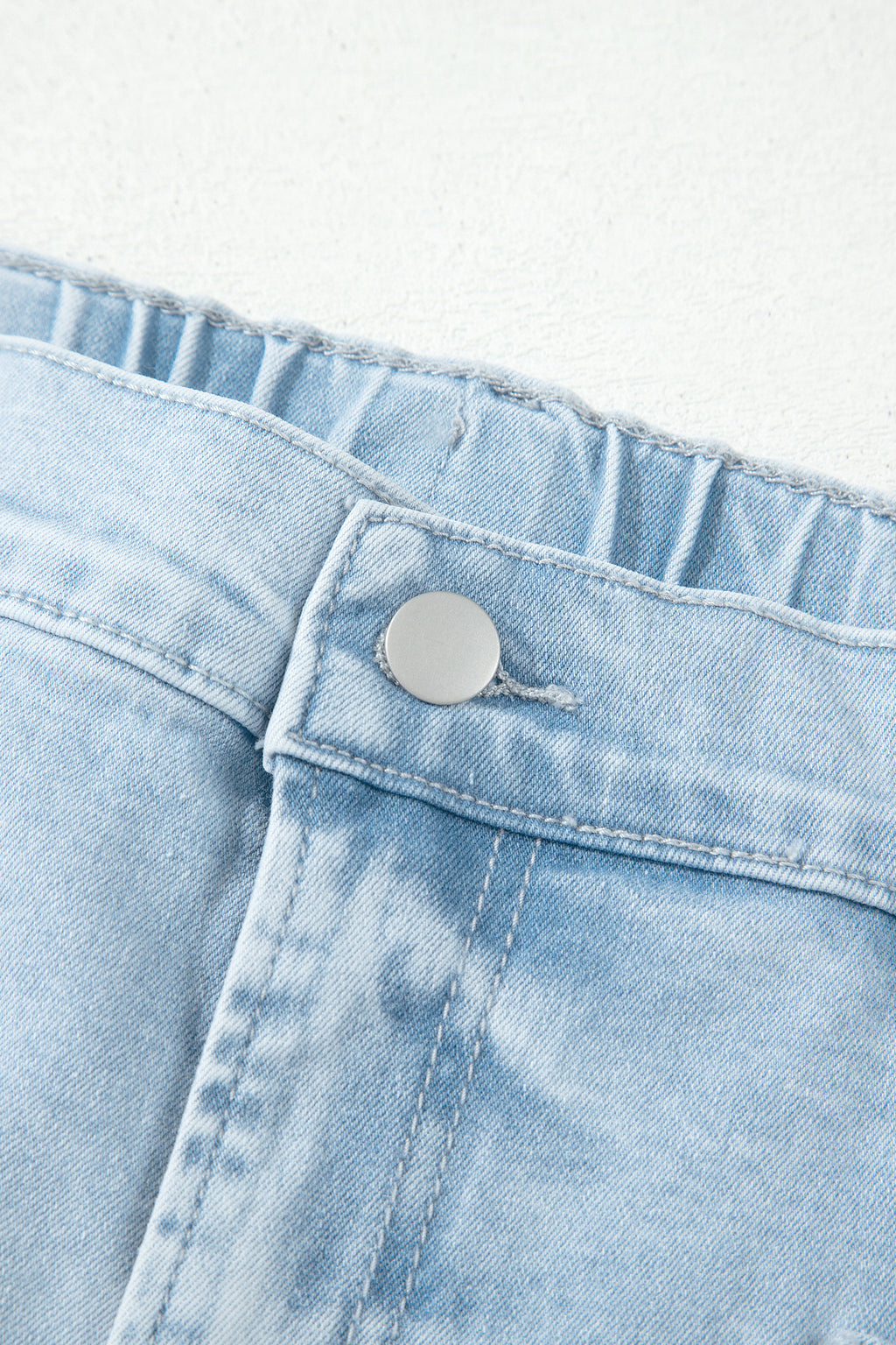 Beau Blue Plus Size Seam Detail Patch Pocket Raw Cut Shift Jeans SALE