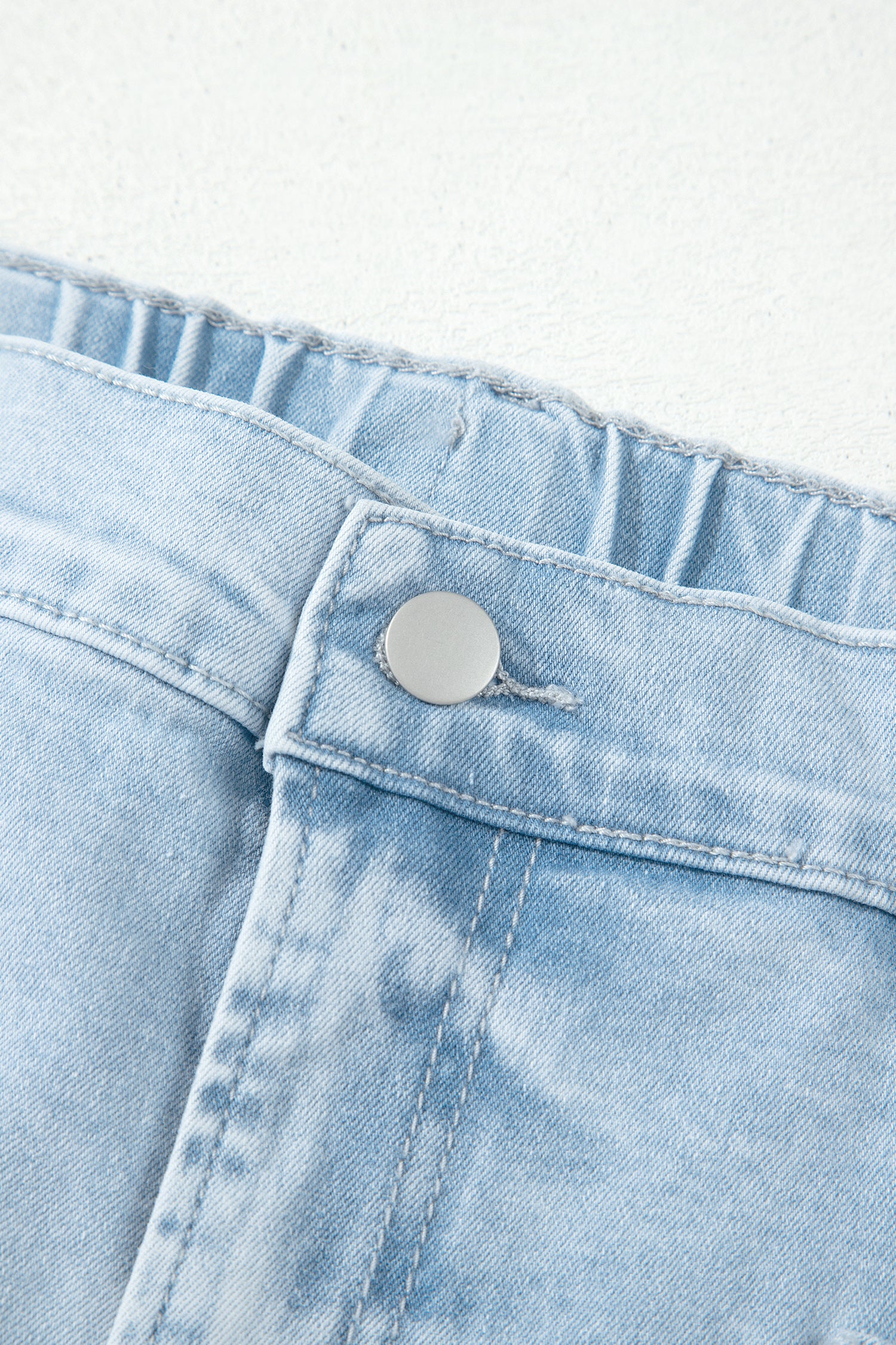 Beau Blue Plus Size Seam Detail Patch Pocket Raw Cut Shift Jeans SALE