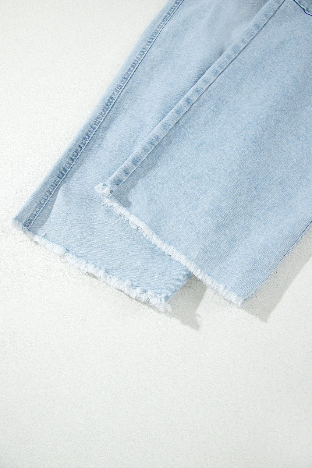 Beau Blue Plus Size Seam Detail Patch Pocket Raw Cut Shift Jeans SALE