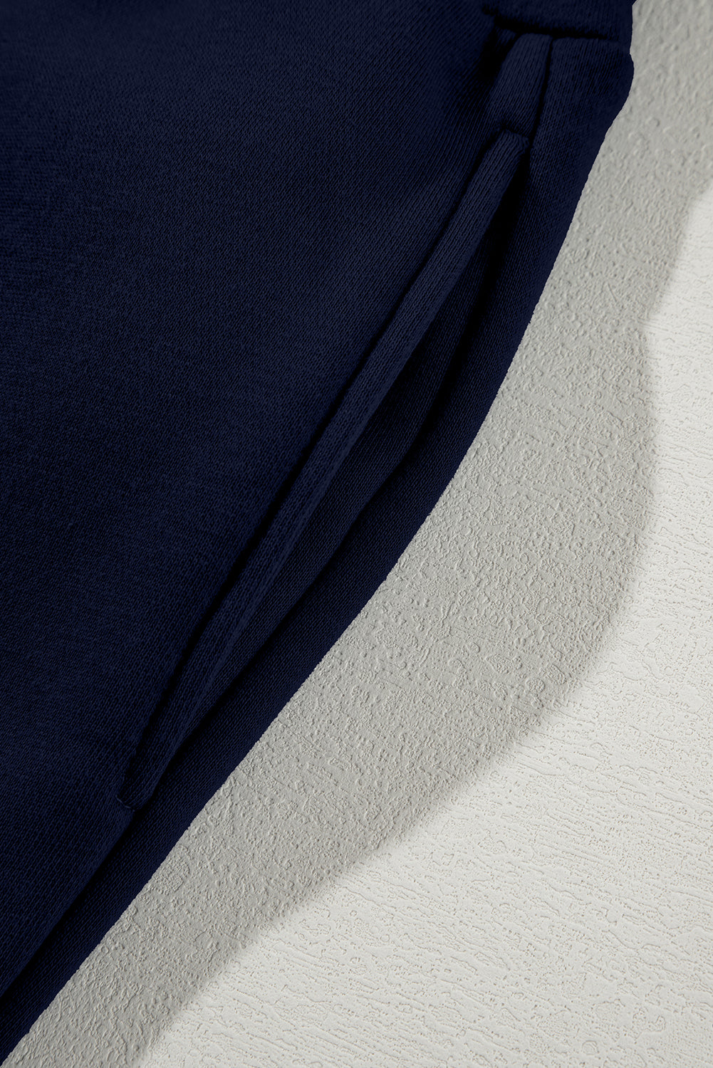 Navy Blue Drop Shoulder Zip Up Jacket Drawstring Pants Active 2pcs Set PLUS AVAILIBLE SALE