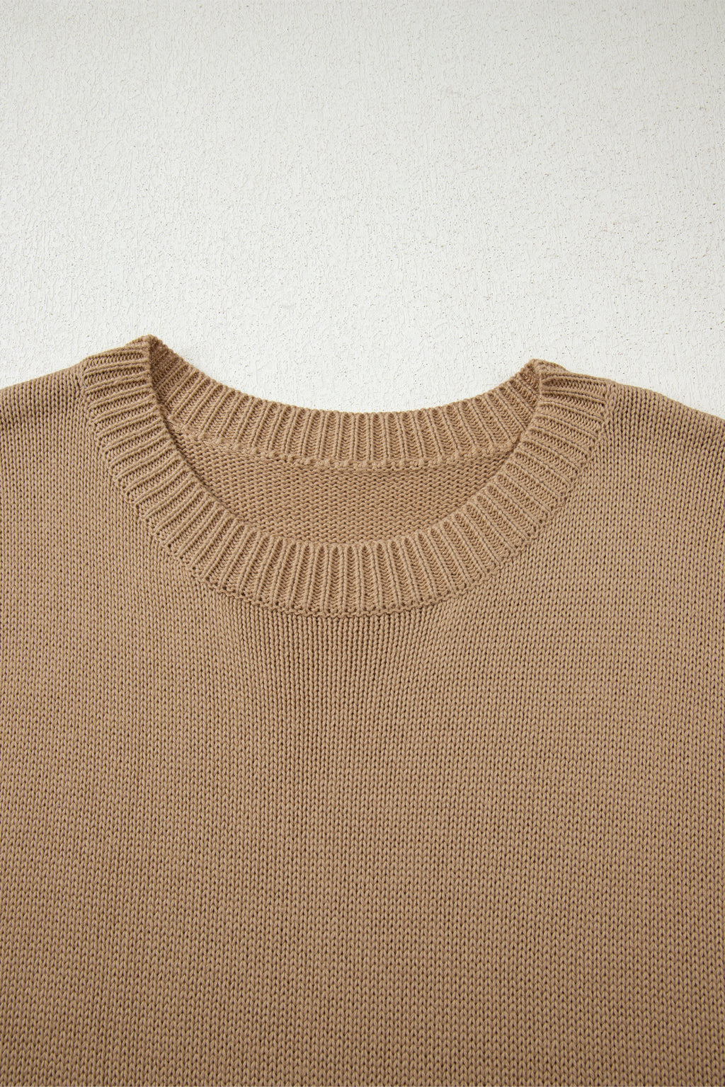 Pale Khaki Exposed Seam Drop Shoulder Oversize Sweater Mini Dress SALE