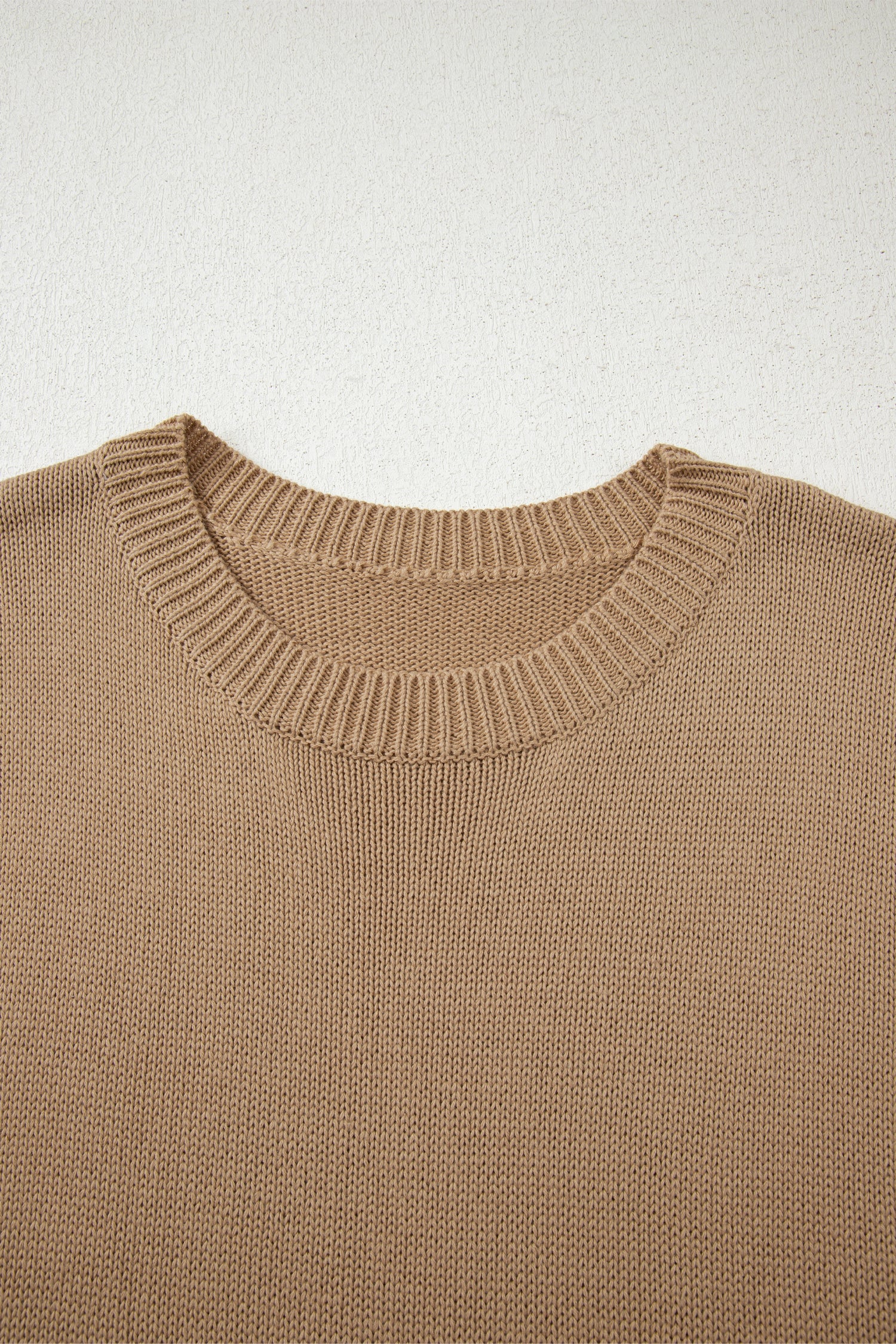 Pale Khaki Exposed Seam Drop Shoulder Oversize Sweater Mini Dress SALE