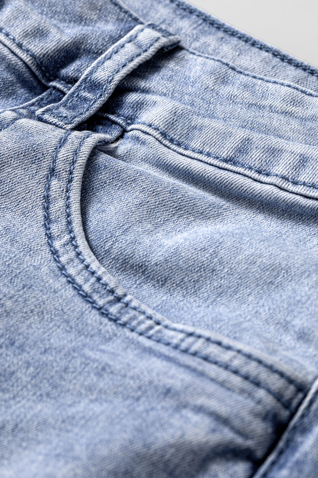 Beau Blue Turn-up Cuffs Womens Loose Jeans SALE